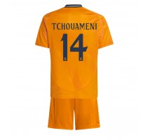 Real Madrid Aurelien Tchouameni #14 Koszulka Wyjazdowa dzieci 2024-25 Krótki Rękaw (+ krótkie spodenki)